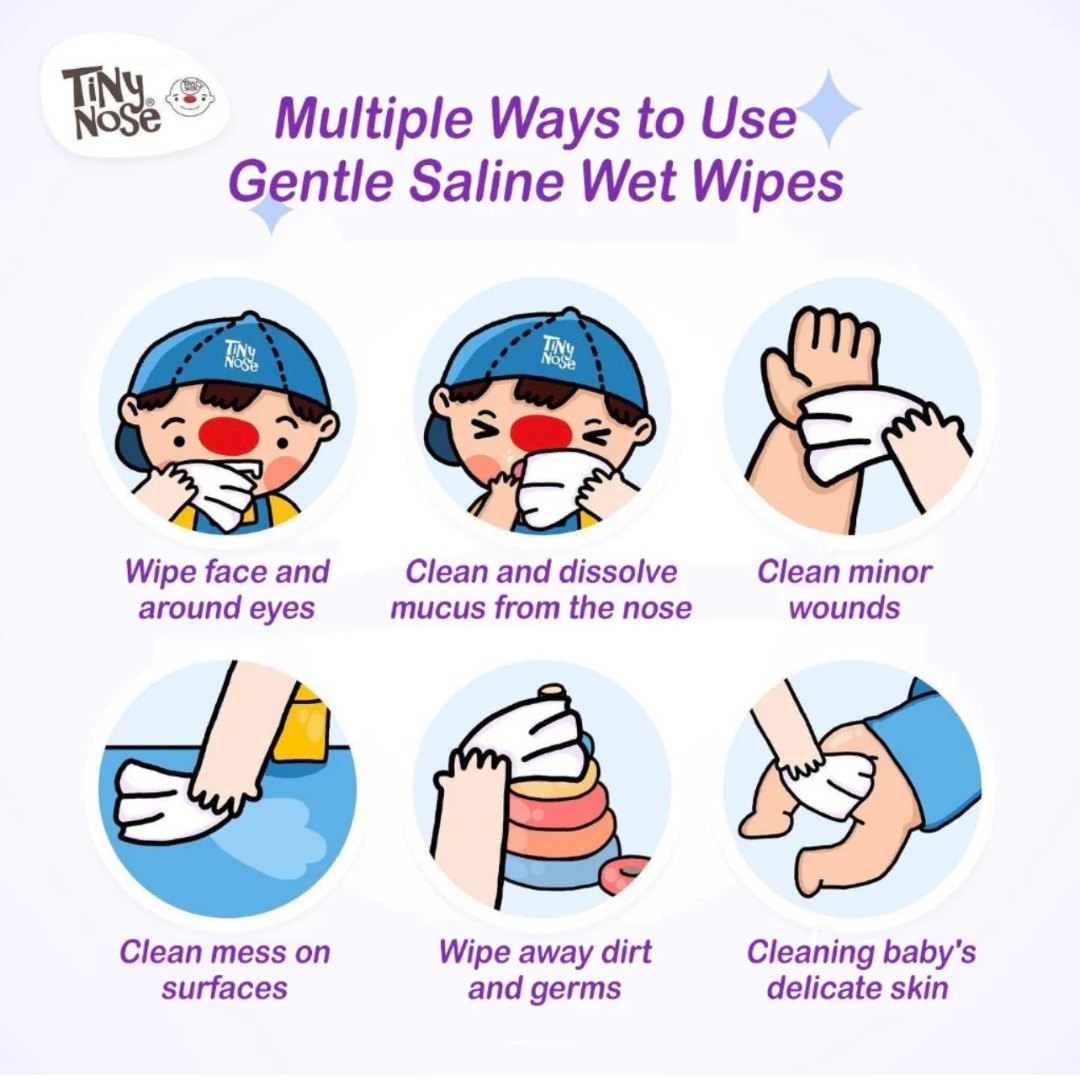 Tiny Nose Saline Wet Wipes