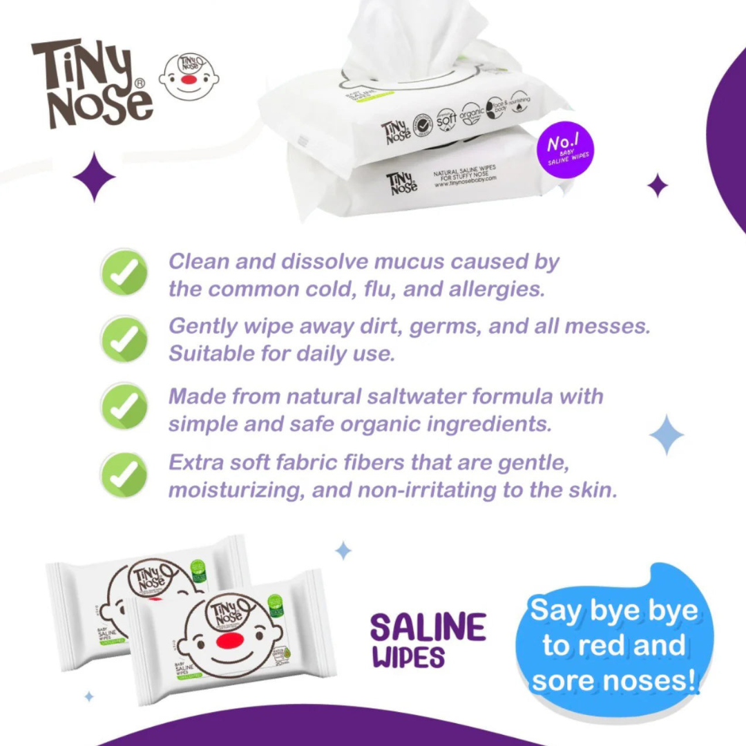 Tiny Nose Saline Wet Wipes
