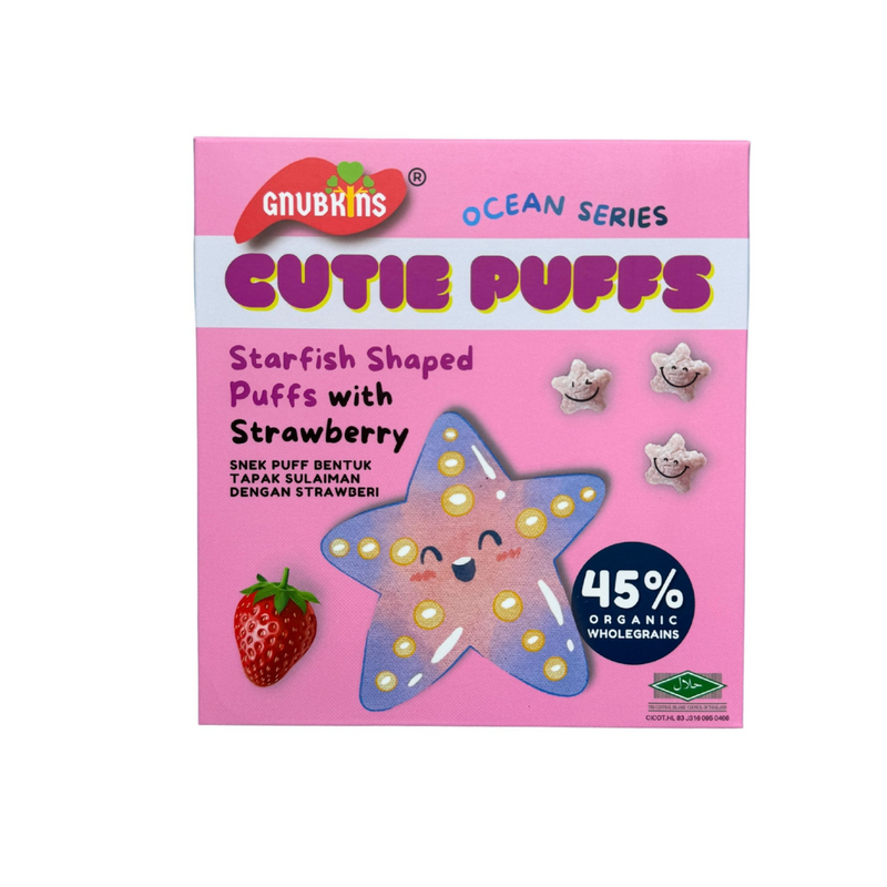 Little Baby Grains Cutie Puffs - Starfish Shaped Puffs (Strawberry) (7+ Months)
