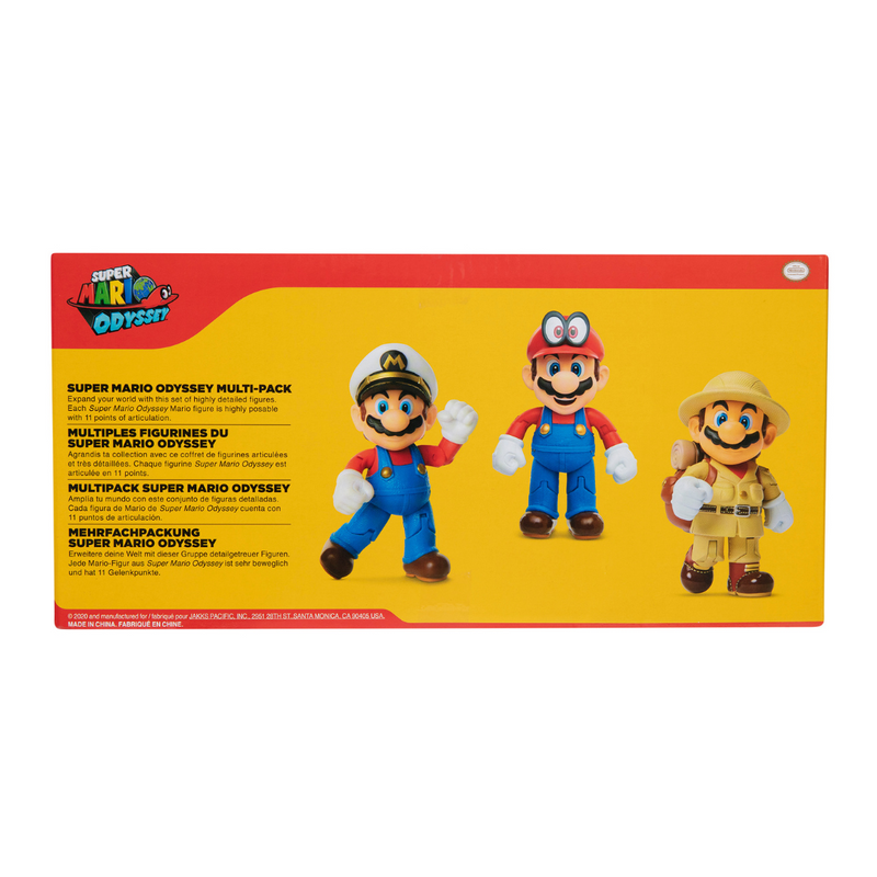Super Mario Nintendo 4 Inch 3PK: Mario Odyssey