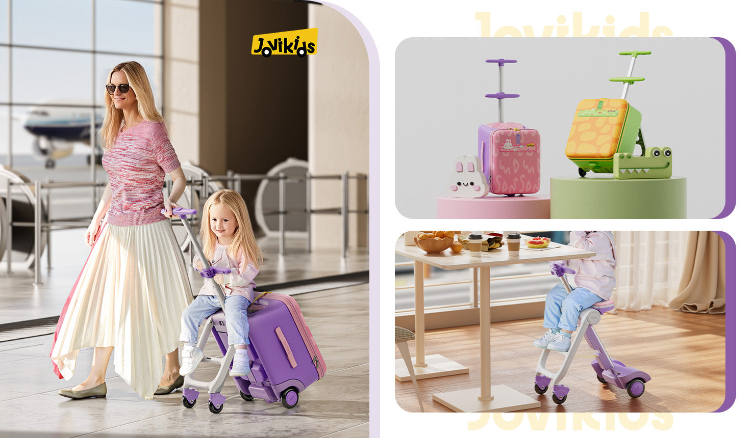 Jovikids 3-in-1 Ride On Suitcase
