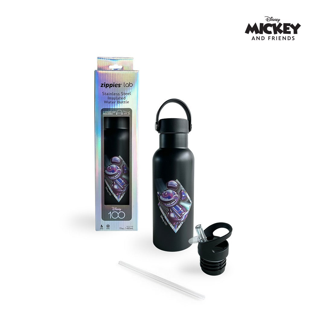 Zippies Lab Disney Insulated Water Bottle 483ml with 2 Types of Caps
