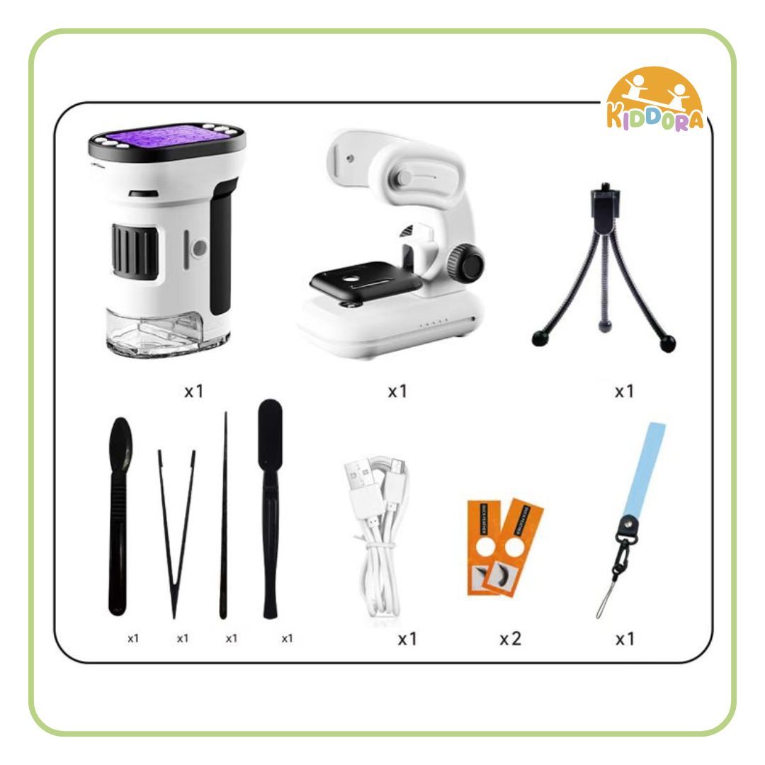 Kiddora Kids 3-Way Microscope LED HD