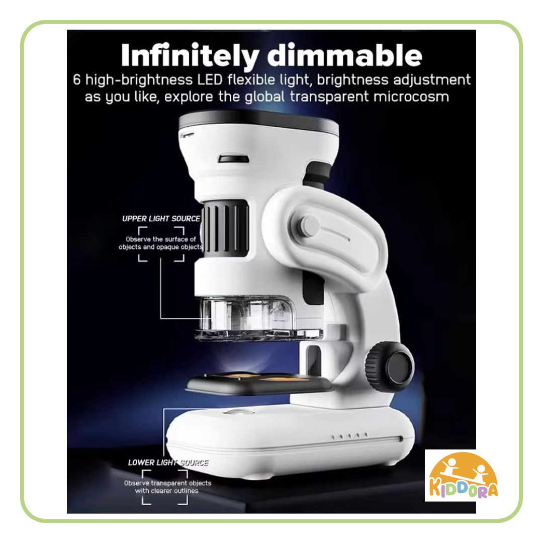 Kiddora Kids 3-Way Microscope LED HD