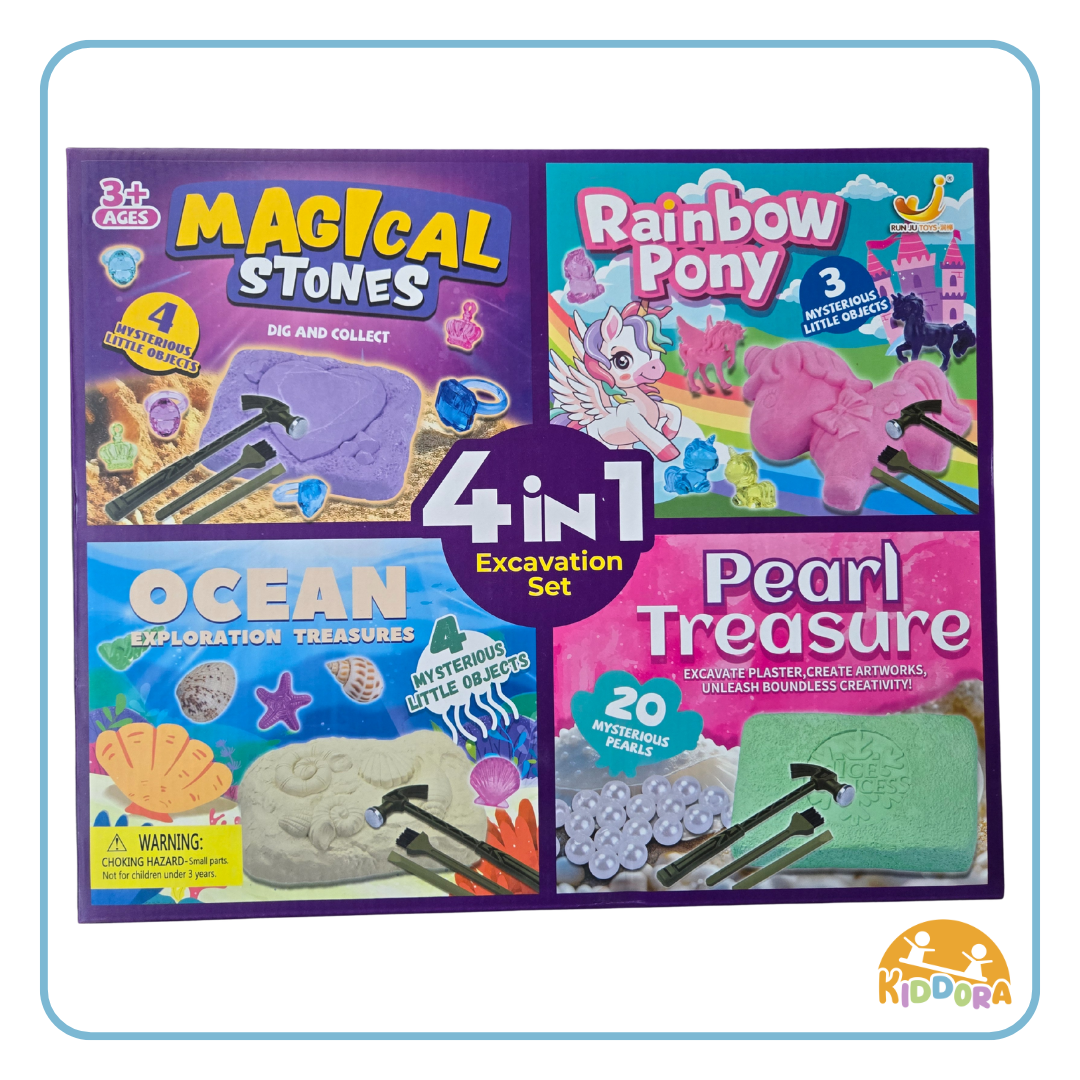 Kiddora 4-in-1 Excavation Set