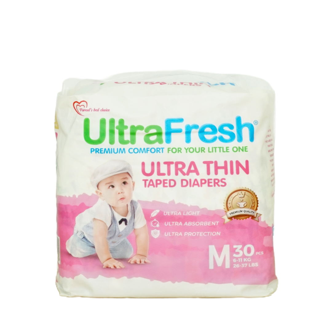 UltraFresh Ultra Thin Taped Diapers 30's