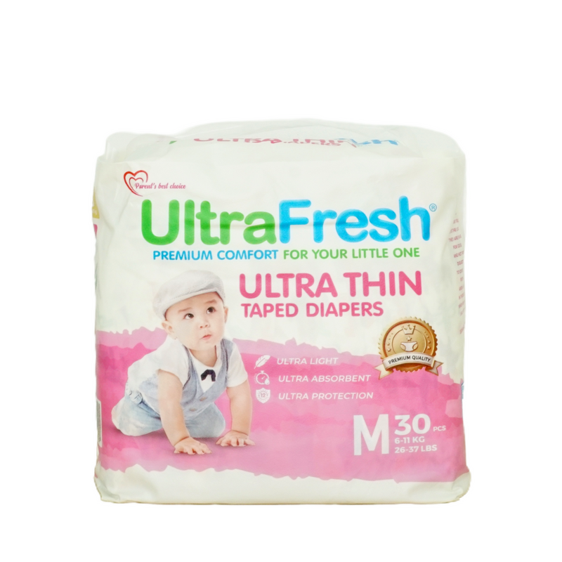 UltraFresh Ultra Thin Taped Diapers 30's