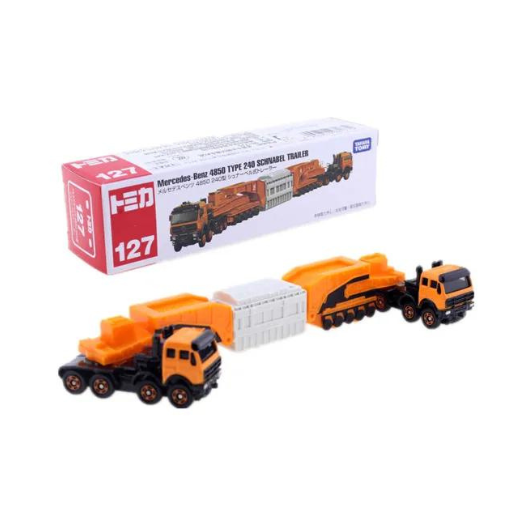 Tomica No.127 Mercedes Benz 4850 Schnabel Trailer