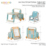 Kodomo Playhouse 6-in-1 Multifunctional Table Set