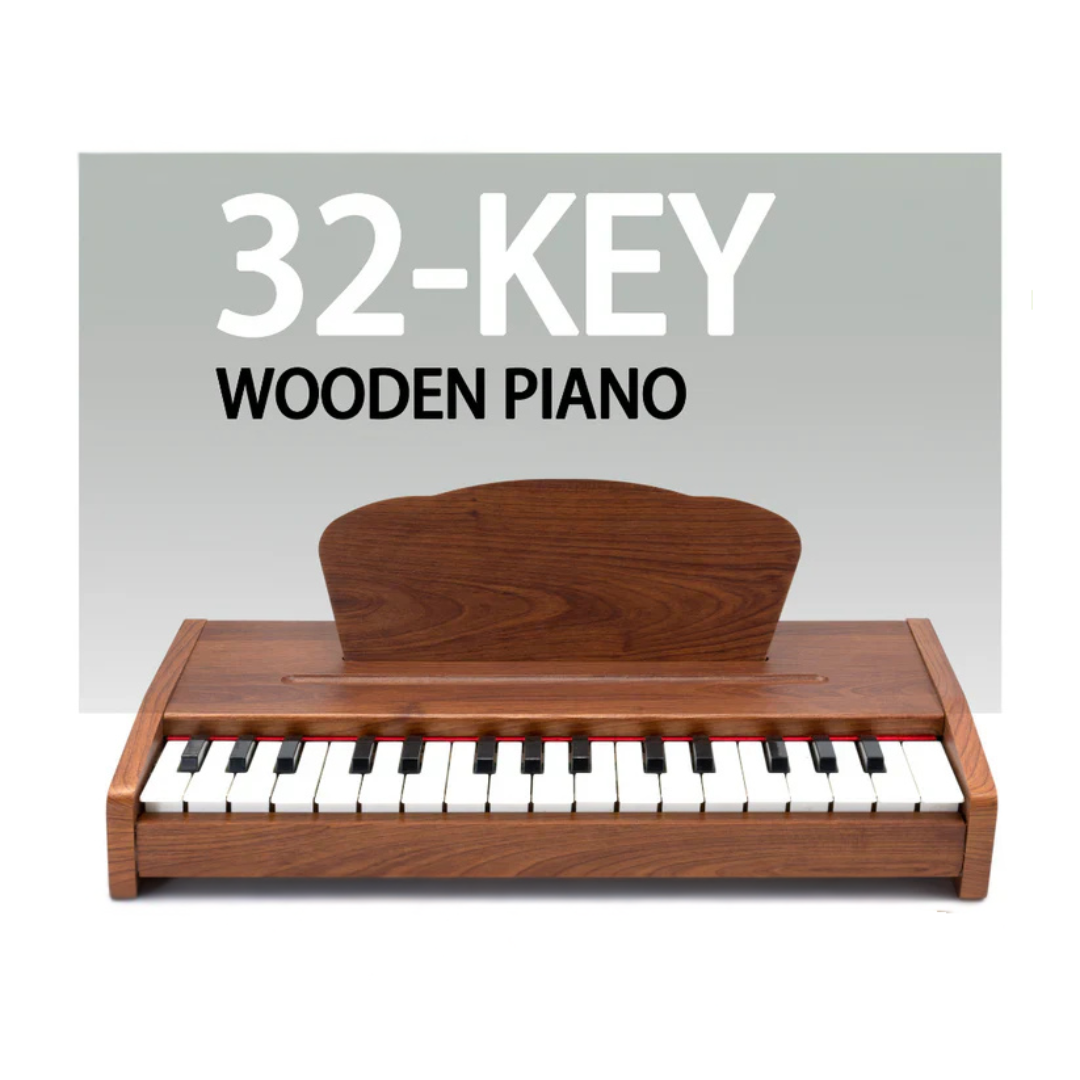 Kiddora Mini Maestro Jr Wooden Kids Piano with Microphone 32 key