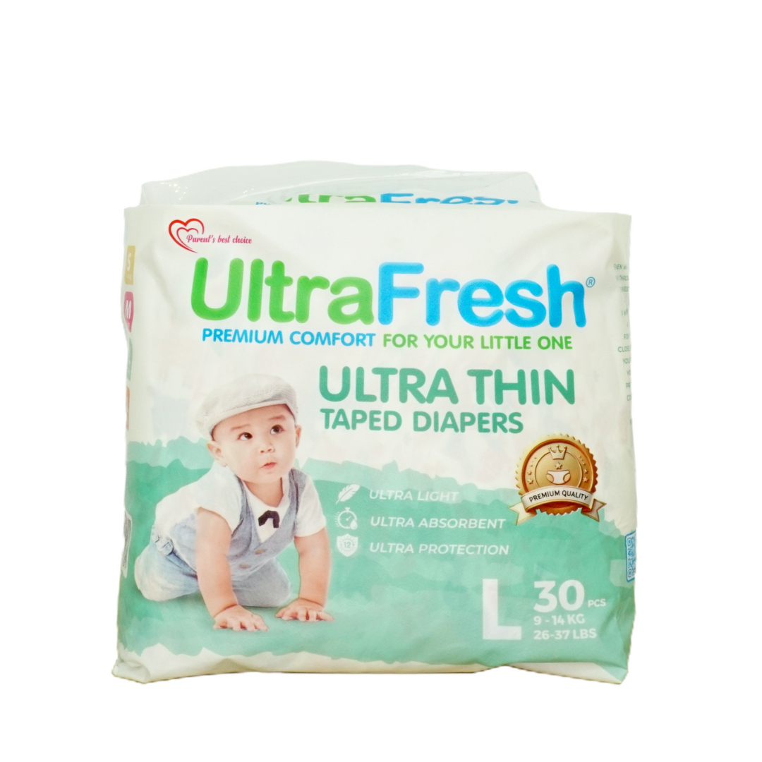 UltraFresh Ultra Thin Taped Diapers 30's