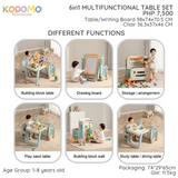 Kodomo Playhouse 6-in-1 Multifunctional Table Set