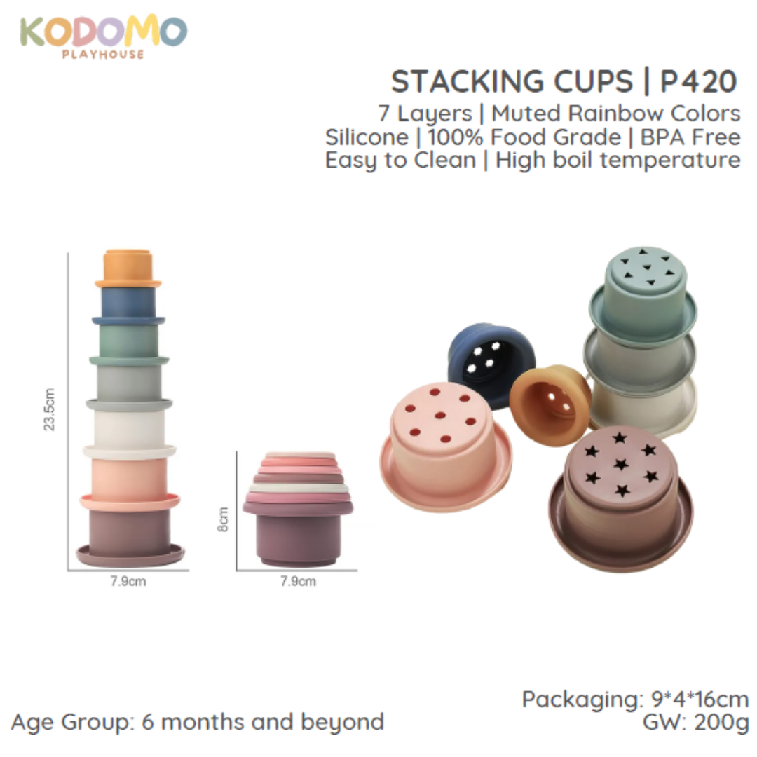 Kodomo Playhouse Silicone Stacking Cups