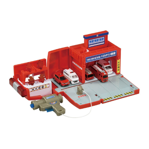 Tomica World Transform! Fire Truck - Fire Station