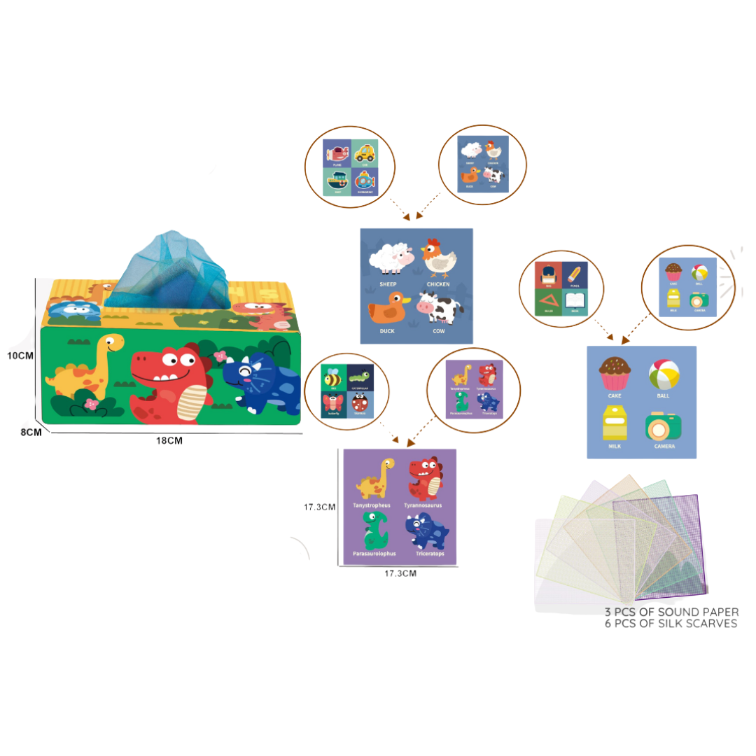 Kodomo Playhouse Infant Sensory Tissue Box Toy