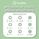 Swaddies Newborn White Set