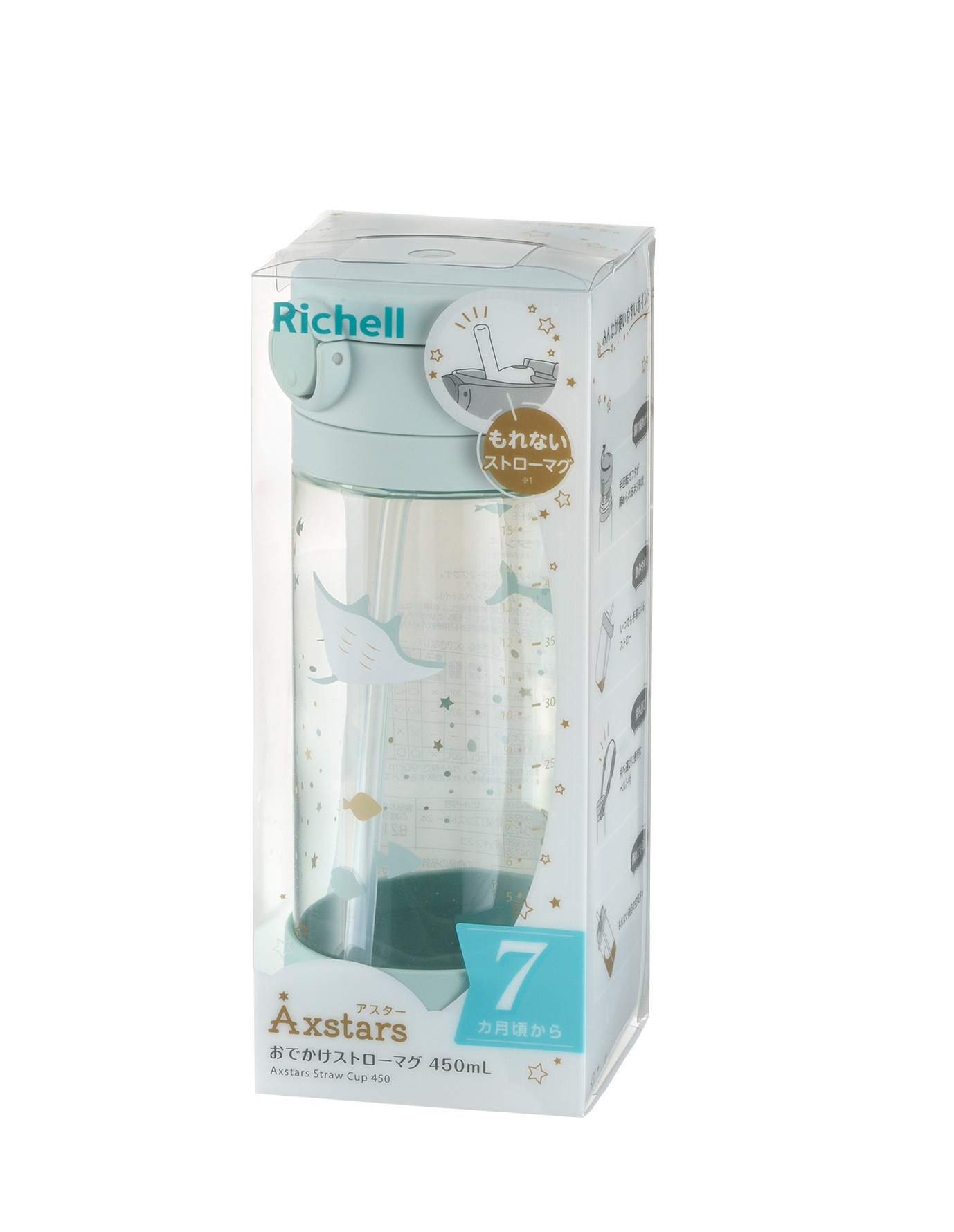 Richell Axstars Straw Cup 450ml