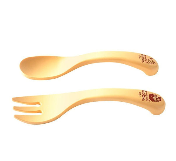 Mother's corn New Self Training Spoon & Fork Set