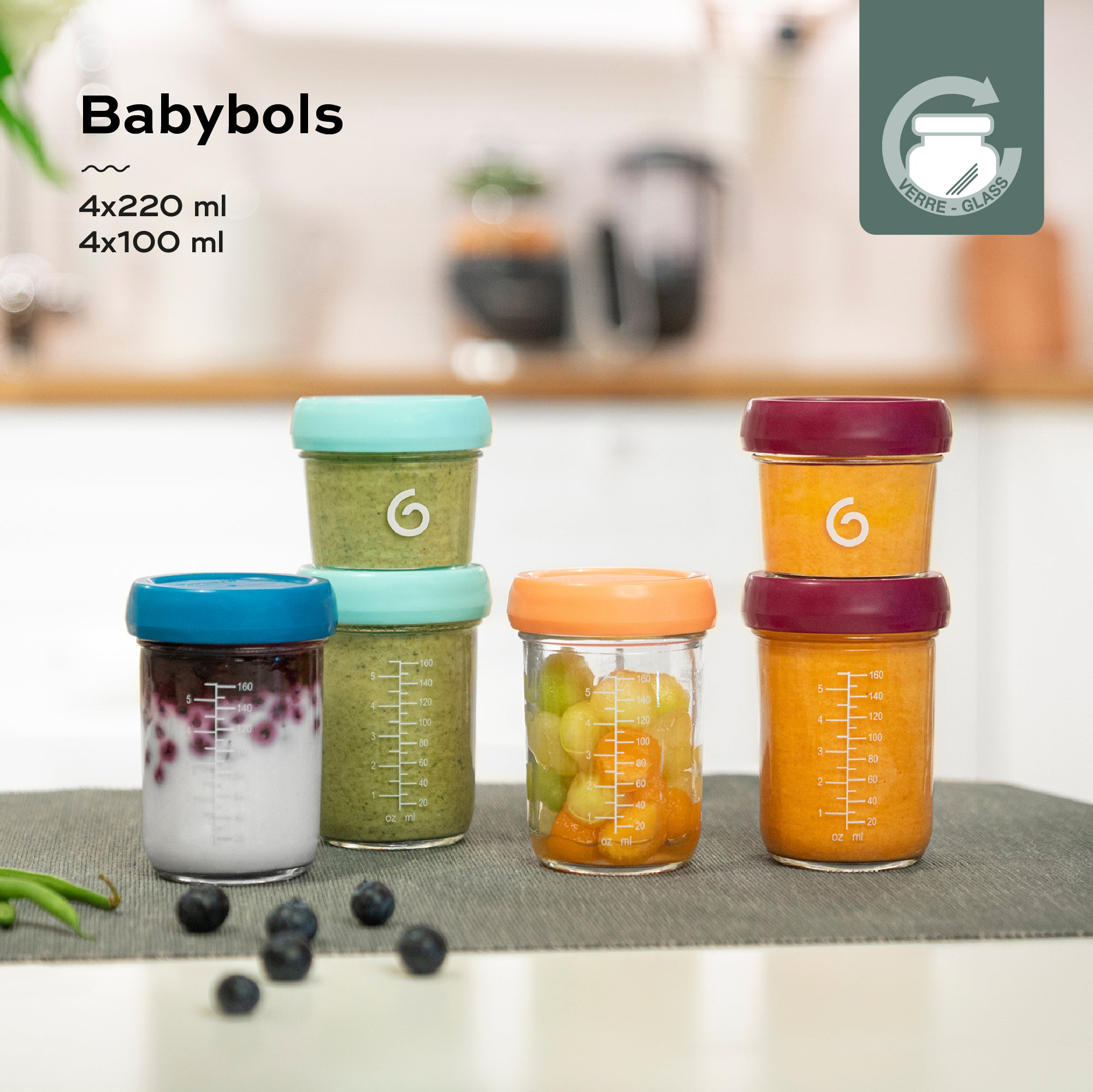 Babymoov Babybowls Hermetic Glass Storage Containers