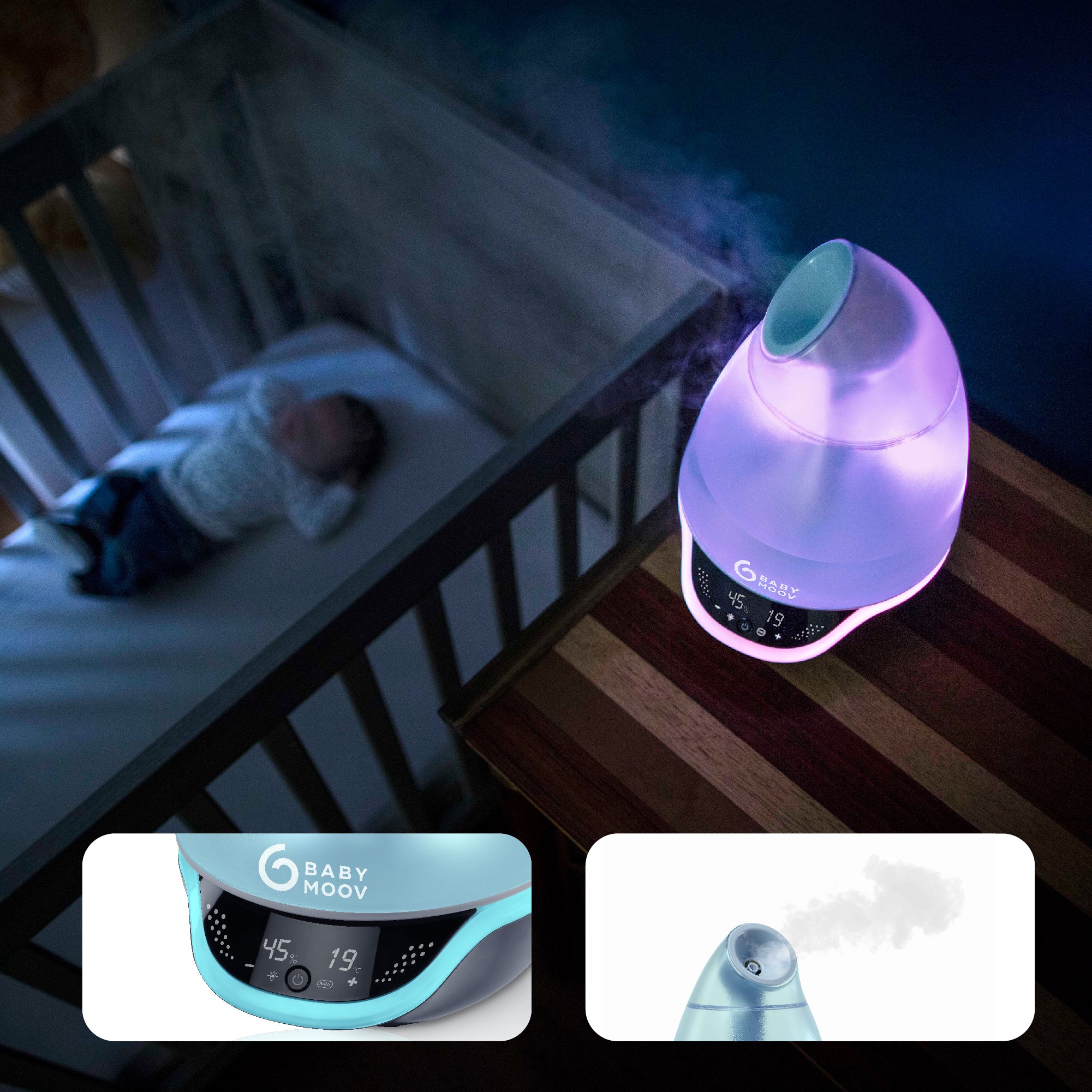 Babymoov Hygro(+) Cool Mist Programmable Humidifier and Diffuser