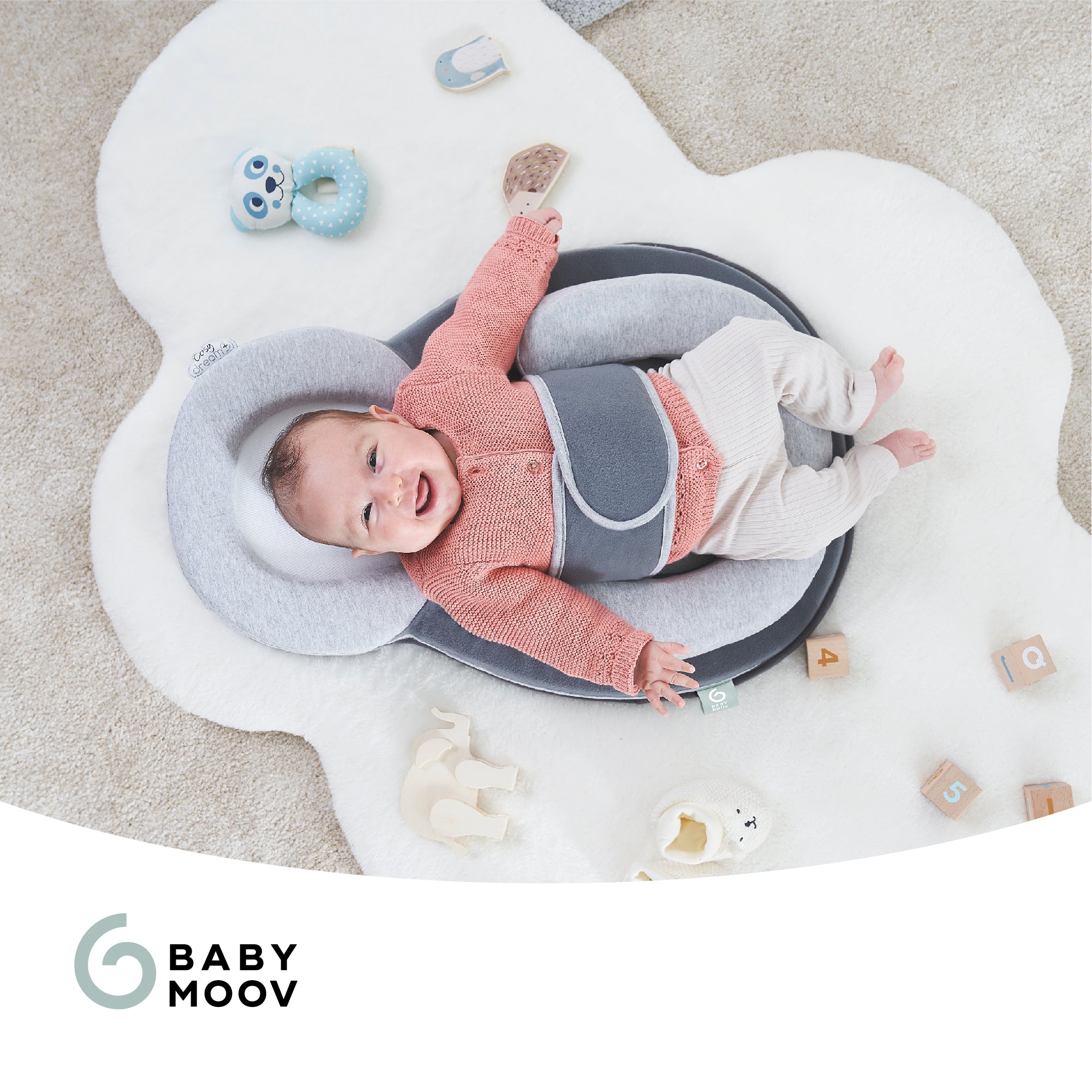 Babymoov Cosydream+ Elevated Ergonomic Newborn Baby Lounger
