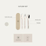 Citron Cutlery Set with Silicone Case