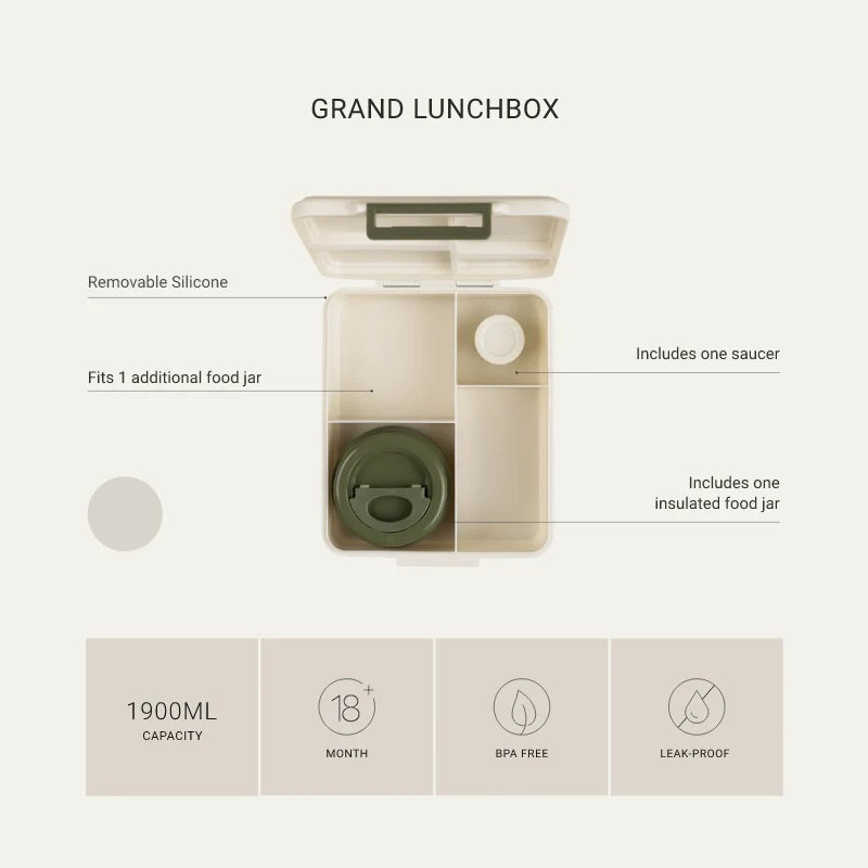 Citron Grand Lunchbox with 4 Compartments & 1 Food Jar