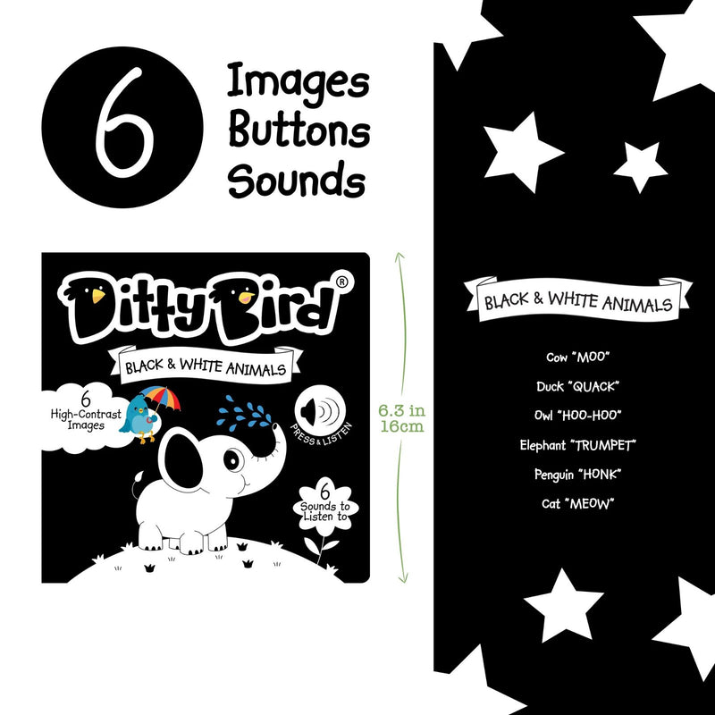 Ditty Bird: Black and White Animals