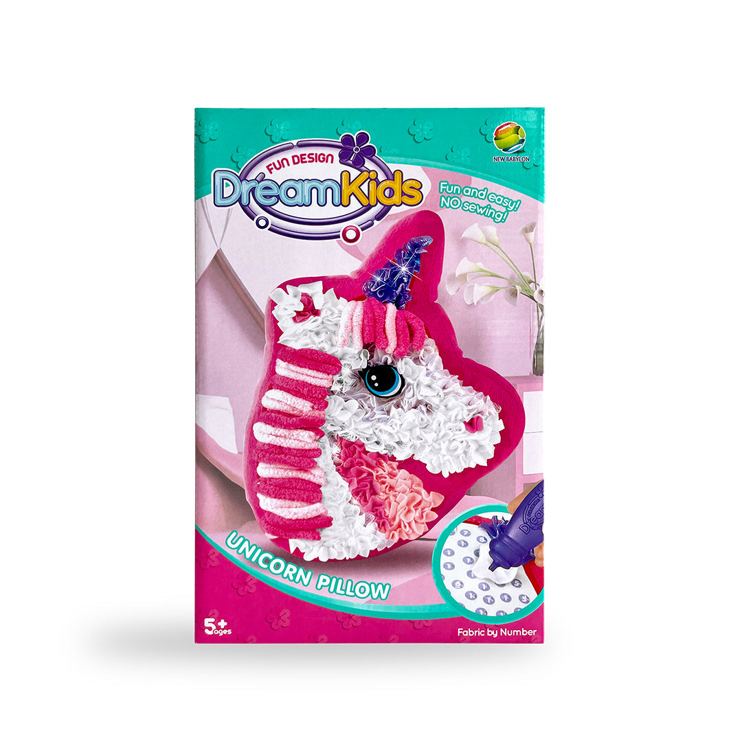 Dream Kids Fabric by Number Pillow Crafting Kit