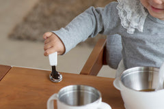 Richell TLI Stainless Steel Easy-Grip Spoon & Fork with Case