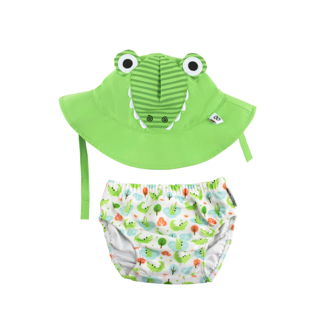 Zoocchini Baby UPF50 Swim Diaper & Sunhat Set