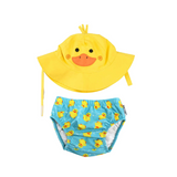 Zoocchini Baby UPF50 Swim Diaper & Sunhat Set