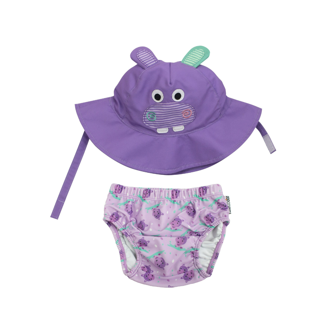 Zoocchini Baby UPF50 Swim Diaper & Sunhat Set