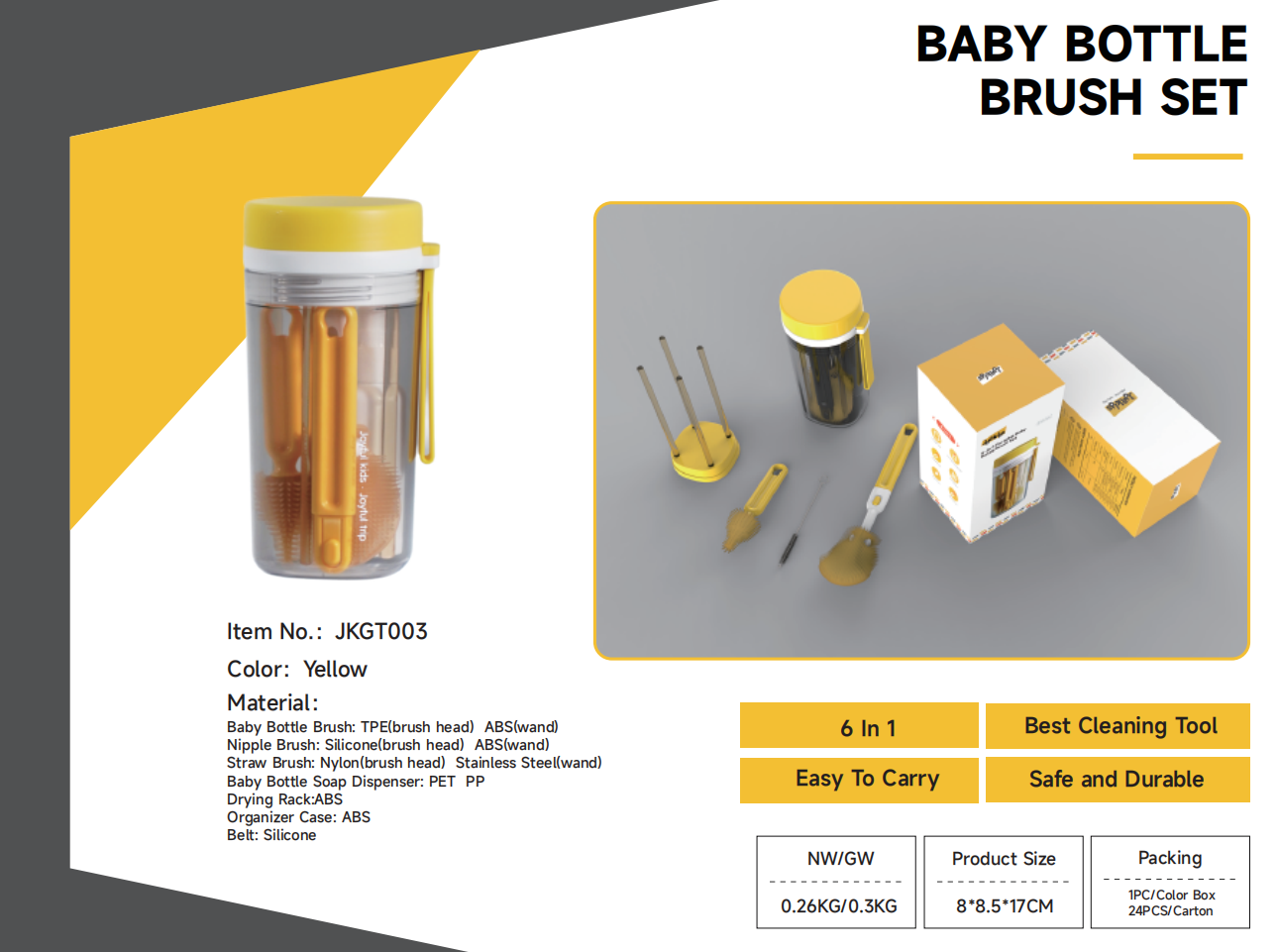 Jovikids Portable Bottle Brush Set