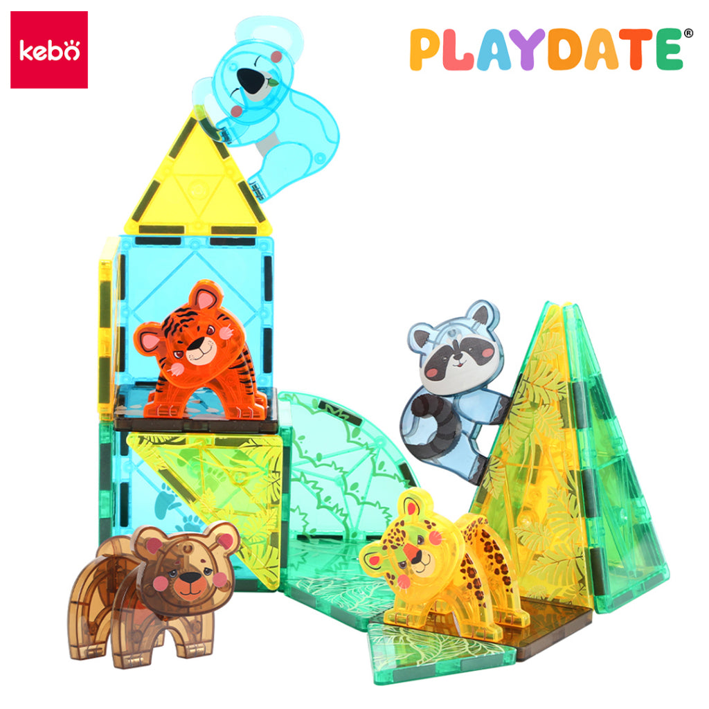 Playdate Kebo Magnetic Jungle Animals 56pcs