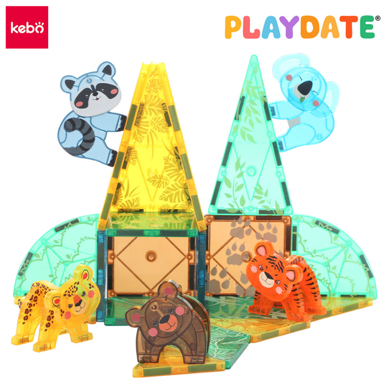 Playdate Kebo Magnetic Jungle Animals 56pcs