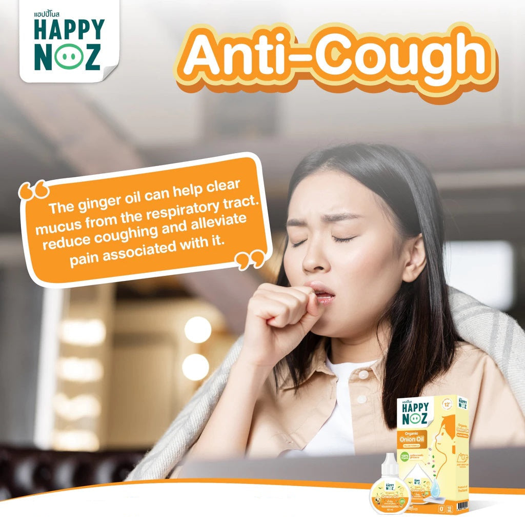 Happy Noz Organic Onion Oil - Anti-cough (Yellow Formula)