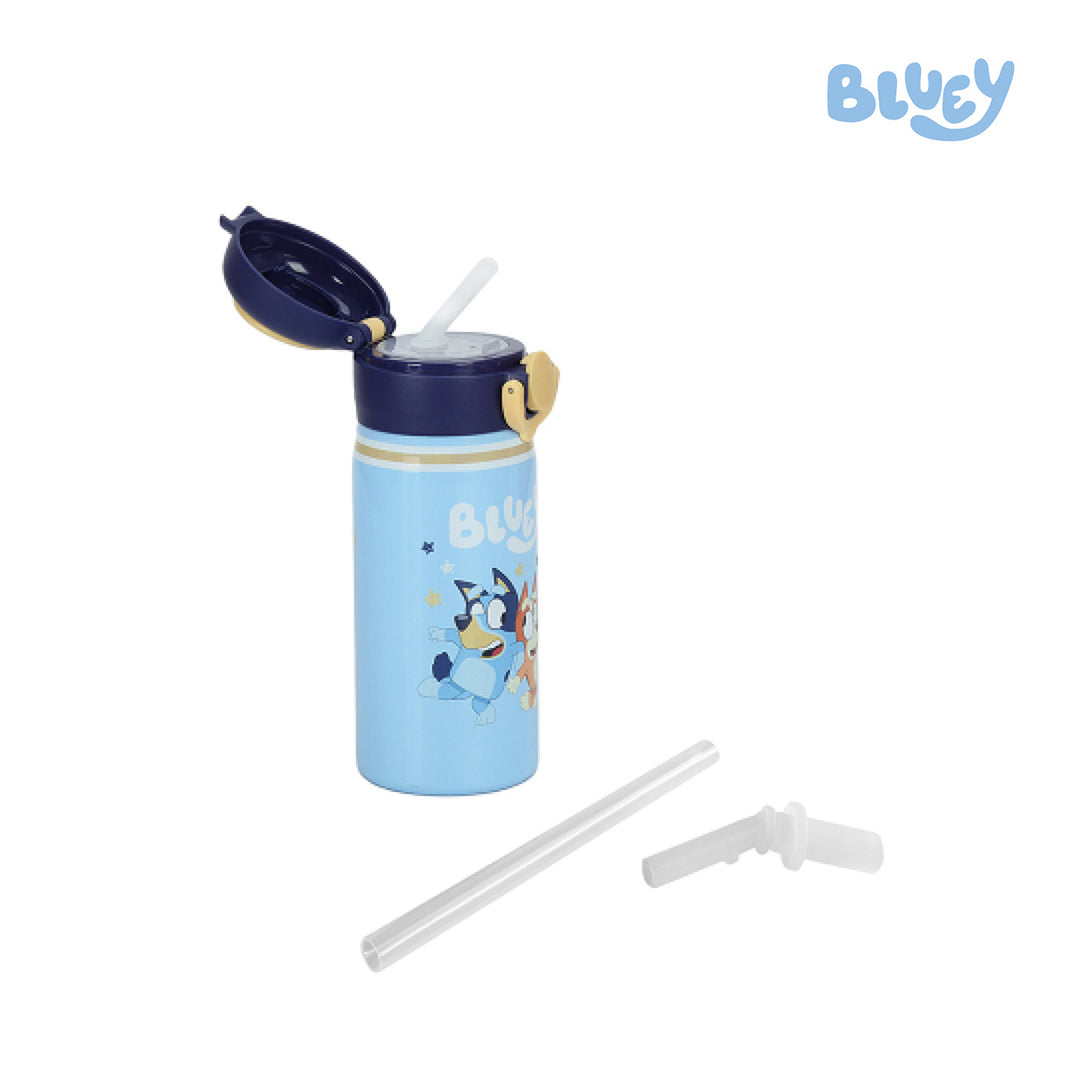 Totsafe Bluey Kids Stainless Steel Insulated Sippy Bottle (w/sippy & straw replacement)