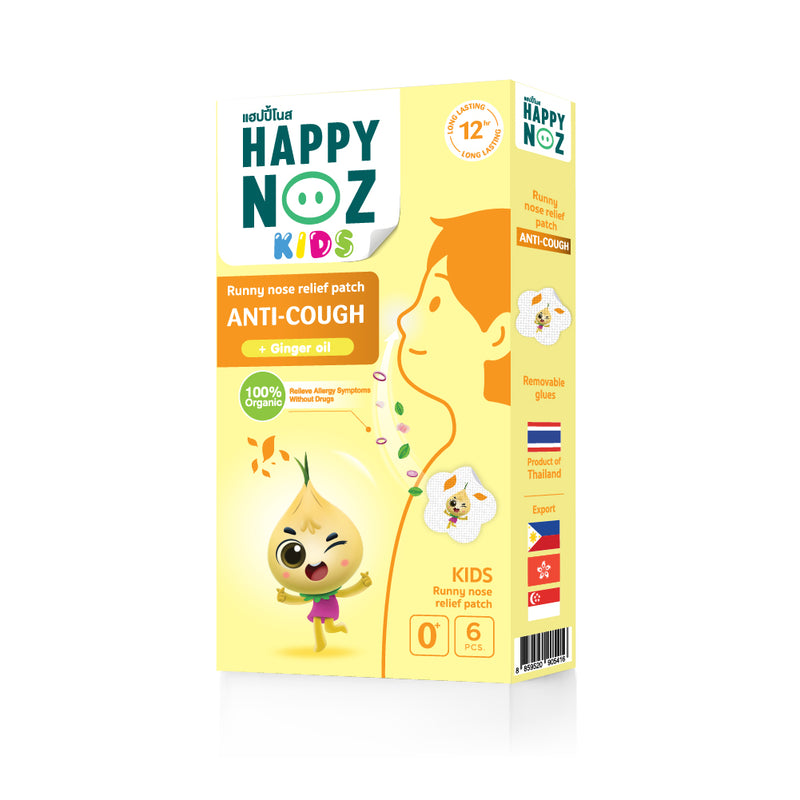 Happy Noz Organic Onion Sticker Anti-Cough with Ginger Oil