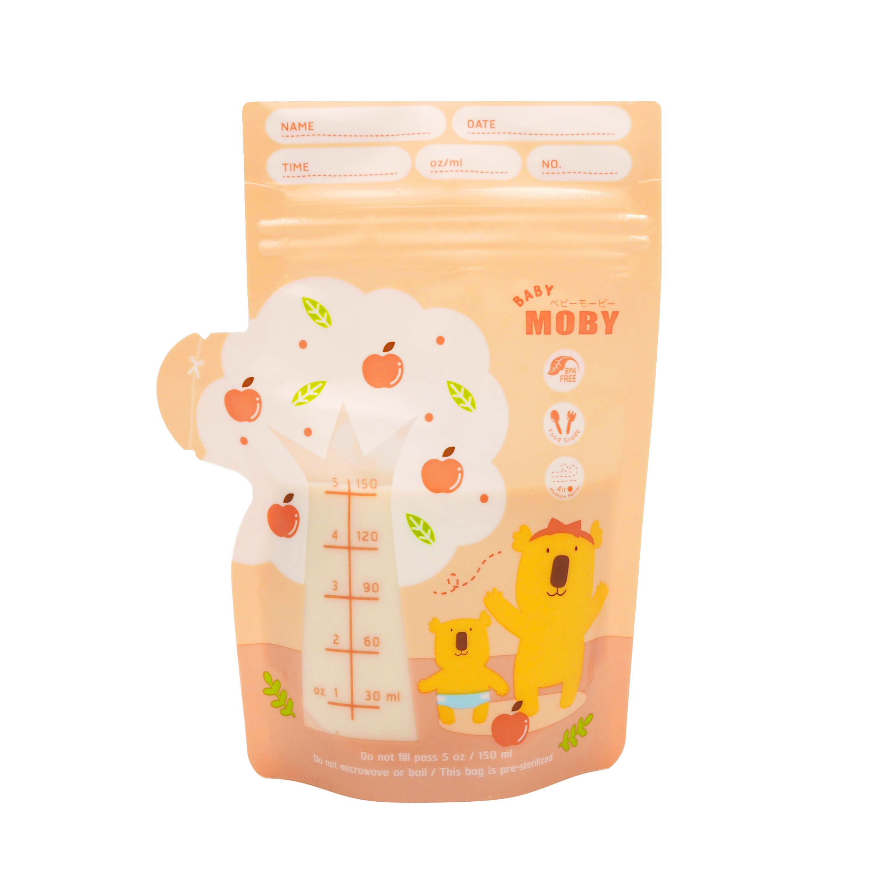 Baby Moby Breastmilk Storage Bags 5oz