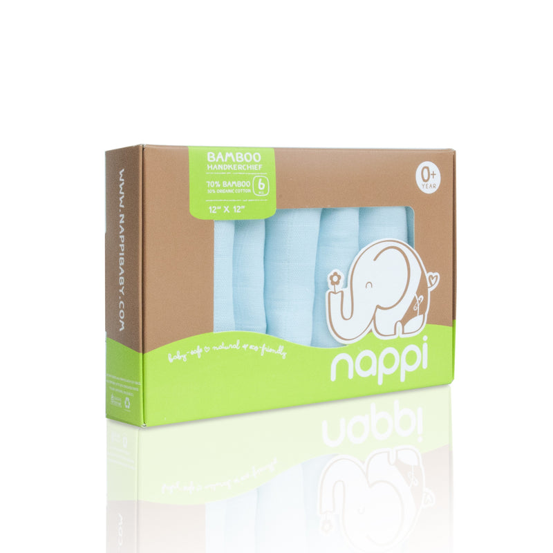 Nappi Bamboo Muslin Hanky 6's - Mighty Baby PH