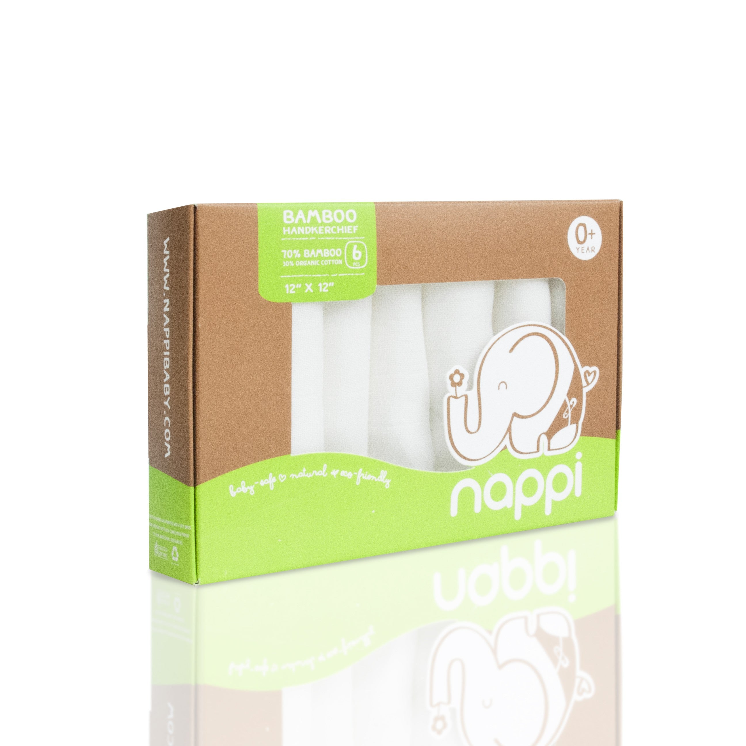 Nappi Bamboo Muslin Hanky 6's - Mighty Baby PH
