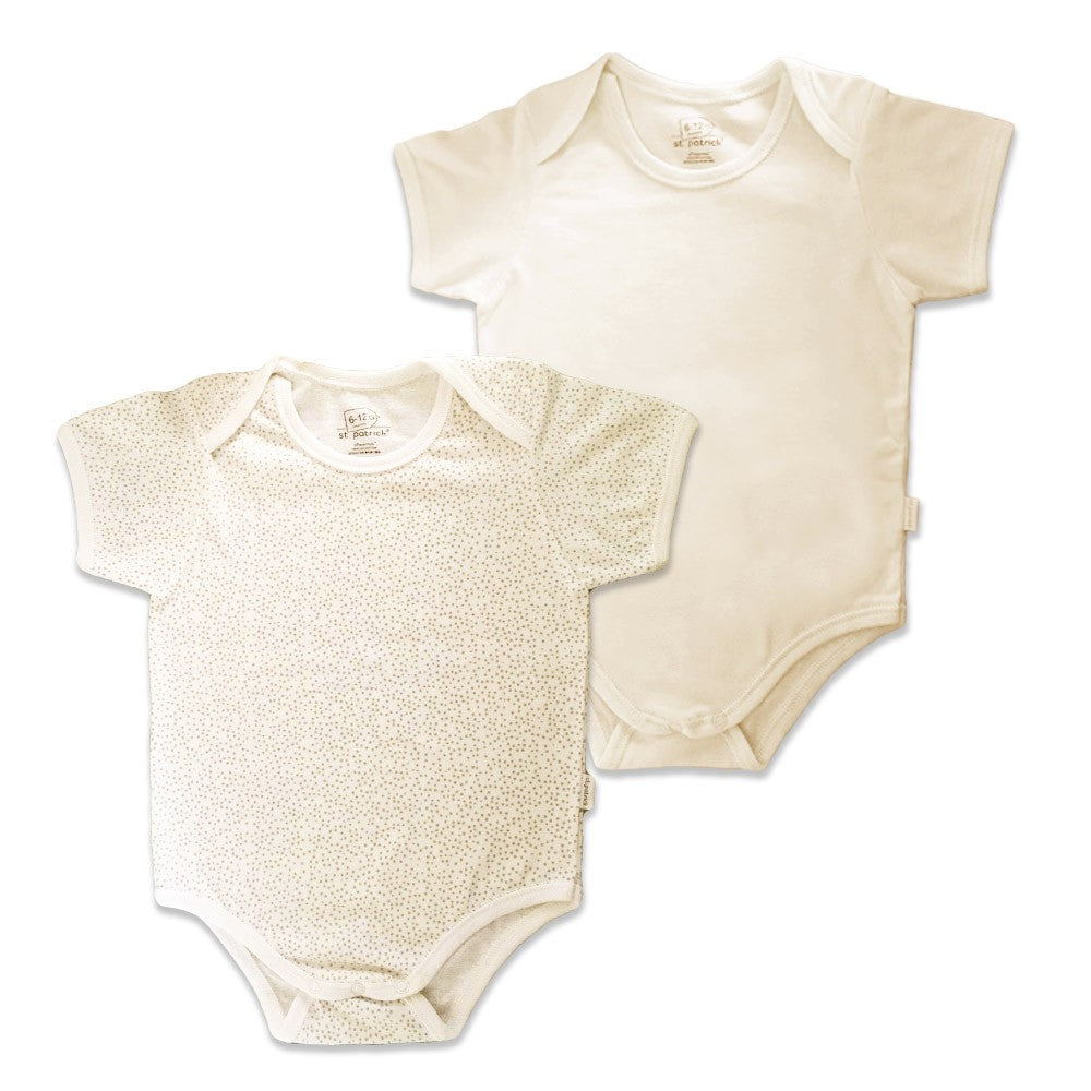 St. Patrick Organic Overlap Romper Short Sleeves - Mighty Baby PH