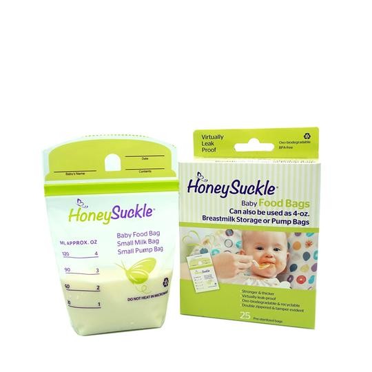 Honeysuckle Small Breastmilk Bags - 4 Oz (25 pcs) - Mighty Baby PH
