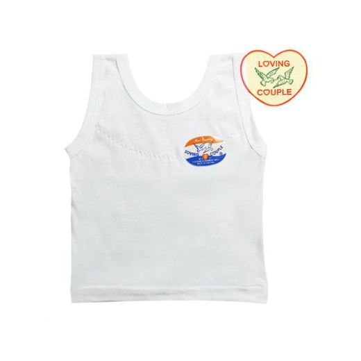 Loving Couple 100% Natural Cotton Girls Sando 3pcs (White)