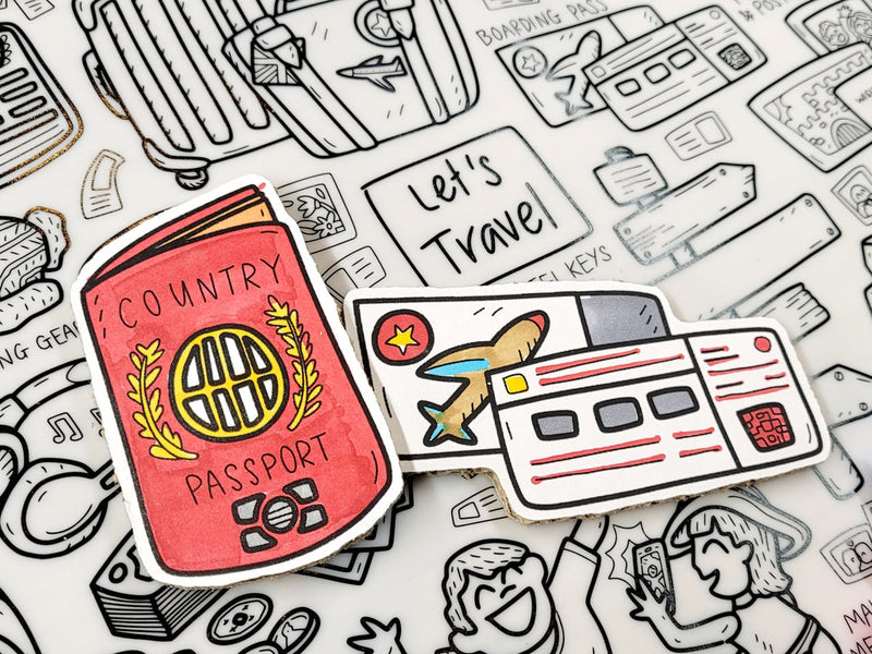 DrawnBy Washable Silicone Coloring Mat - Let's Travel