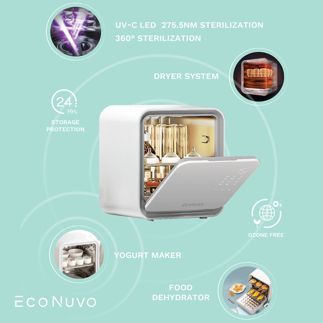 EcoNuvo UV LED Multipurpose Sterilizer, Dryer, and Food Dehydrator (ECO212)