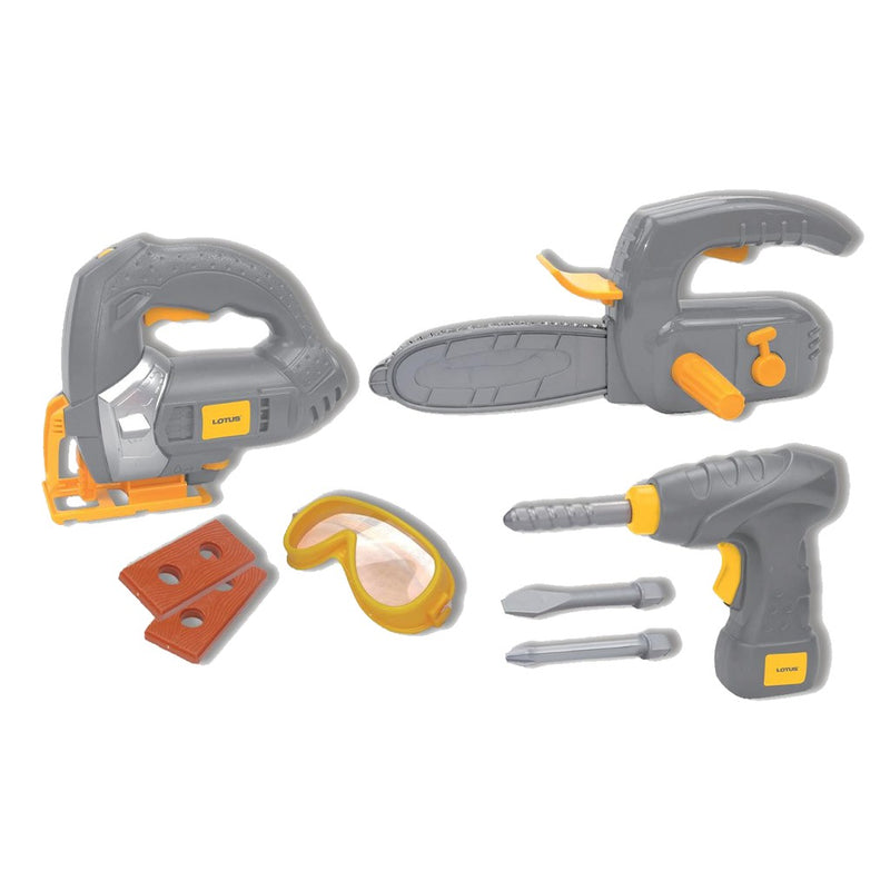 Lotus Jr. Powertool Set 9pc - Repair Tools Toy for Kids