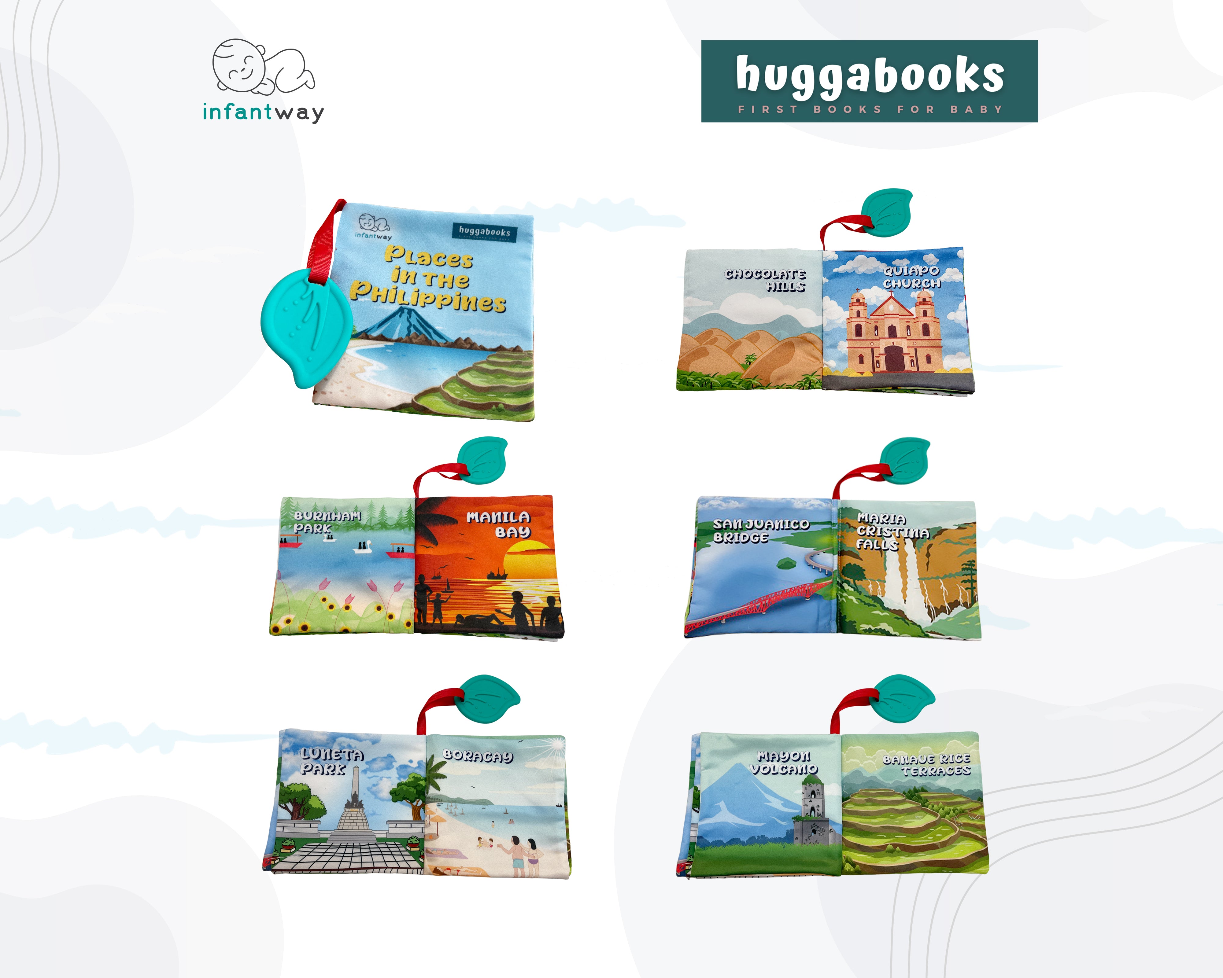 Infantway Huggabooks Travel Cloth Book with Teether