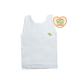 Loving Couple 100% Natural Cotton Girls Sando 3pcs (White)